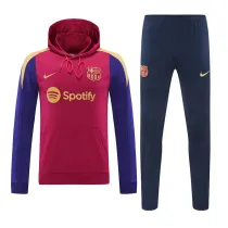 24/25  BAR Wine Red Hooded  Tracksuit(黑色胸花）
