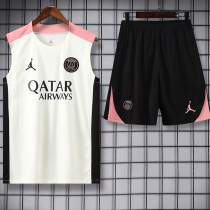 25 26 PSG Beige Tank top and shorts suit