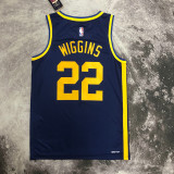 22/23 WARRIORS WIGGINS #22 Dark blue Top Quality Hot Pressing NBA Jersey (Trapeze Edition)