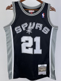 1998/1999 SA Spurs DUNCAN #21 Black Retro Top Quality Hot Pressing NBA Jersey