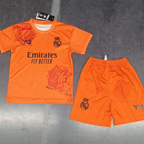 23/24  RMA Orange (Y-3) Special Edition Kids Soccer Jersey