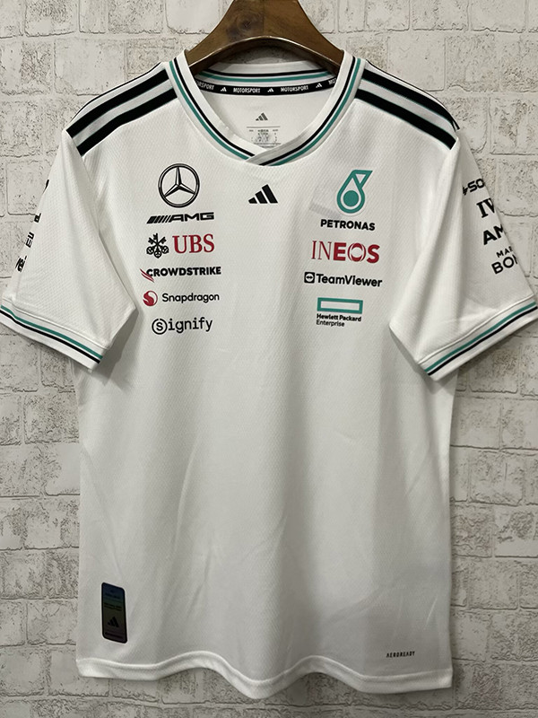 2025 F1 Mercedes White Racing Suit
