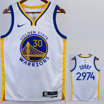 22/23 WARRIORS CURRY #2.974 White Top Quality Hot Pressing NBA Jersey (V领)