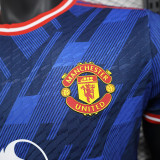 25/26 Man Utd Blue Special Edition Player Version Soccer Jersey(圆领）
