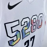 24/25 Nuggets MYRRAR #27 White City Edition Top Quality Hot Pressing NBA Jersey