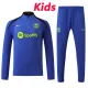 24/25 BAR Blue Blue  Kids Half Pull Tracksuit  (童装、半拉链)