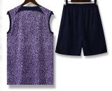 23/24 TOT Purple Tank top and shorts suit (黑花点)