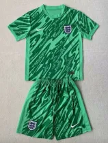 24/25 Italy Green Goalkeeper Kids Soccer Jersey