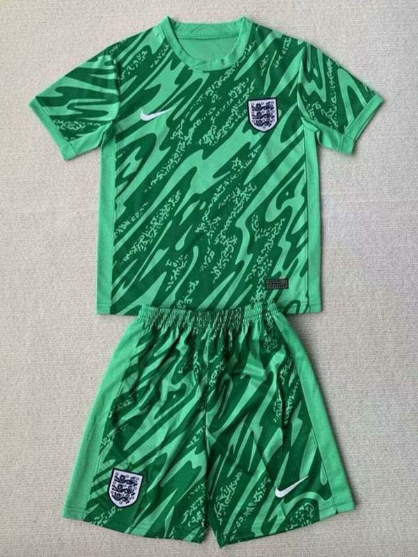 24/25 Italy Green Goalkeeper Kids Soccer Jersey