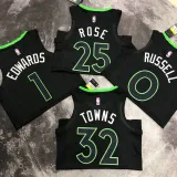22/23 TIMBERWOLVES ROSE #25 Black Top Quality Hot Pressing NBA Jersey (Trapeze Edition)