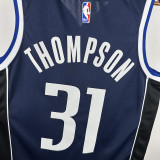 22/23 Dallas Mavericks THOMPSON #31 Royal Blue Flying Man Top Quality Hot Pressing  NBA Jersey飞人版（V领）