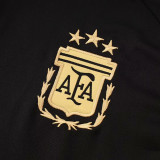 24/25 Argentina Black  Kids  Half Pull Tracksuit  (童装)(半拉链)