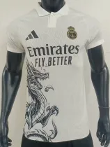 24/25 RMA  White Colored Black Dragon  Player Version Soccer Jersey