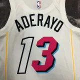 22/23 HEAT ADERAYO #13 White City Edition Top Quality Hot Pressing NBA Jersey