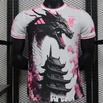 24/25 Japan Black Dragon White Pink Edition Player Version Soccer Jersey