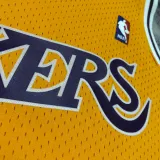 1984/1985 LAKERS JOHNSON #32 Yellow Retro Top Quality Hot Pressing NBA Jersey(圆领)