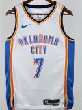 22/23 OKC Thunder HOLMGREN #7 White Top Quality Hot Pressing NBA Jersey