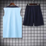 24/25 France White Blue Tank top and shorts suit (白蓝)