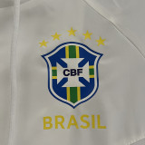 2004 Brazil White Windbreaker(连帽）