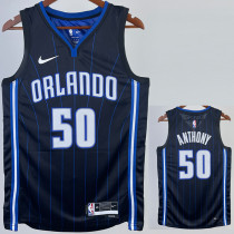 22/23 Magic ANTHONY #50 Black Top Quality Hot Pressing NBA Jersey（黑色条纹）