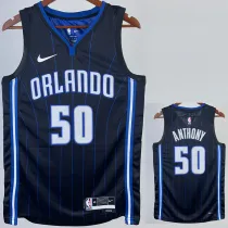22/23 Magic ANTHONY #50 Black Top Quality Hot Pressing NBA Jersey（黑色条纹）