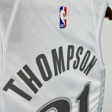 24/25 Dallas Mavericks THOMPSON # 31 White City Edition  Top Quality Hot Pressing Retro NBA Jersey