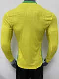 25/26 Brazil Home Long Sleeve  Player Version Soccer Jersey