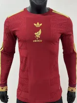 25/26 Mexico Golden Cup Red Player Version  Long Sleeve Soccer Jersey
