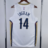 22/23 Pelicans INGRAM #14 White Top Quality Hot Pressing NBA Jersey（V领）