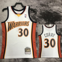 2009/2010 WARRIORS CURRY #30 White Retro Top Quality Hot Pressing NBA Jersey