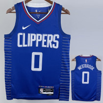 22/23 Clippers WESTBROOK #0 Blue Top Quality Hot Pressing NBA Jersey