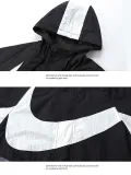 2025 New NK Black  Hooded Windbreaker