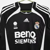 2006/2007 RMA Black Long Sleeve Retro Soccer Jersey
