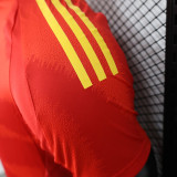 2024 Spain Home  Player Version Soccer Jersey