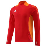 24/25 AD Red Half Zipper Sportswear # 801红色(半拉链)