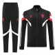 24/25  Man Utd  Black Jacket Tracksuit #06(袖带红白边）