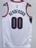 22/23 Trail Blazers HENDERSON #00 White Top Quality Hot Pressing NBA Jersey