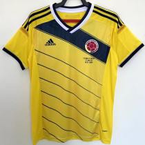 2014 Colombia Home  Retro Soccer Jersey