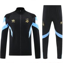 24/25Argentina Black Jacket Tracksuit(袖大蓝白边)