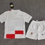 24/25 Croatia Home  Kids Soccer Jersey