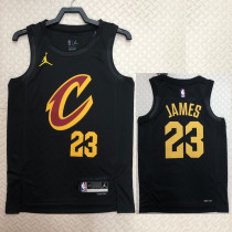 22/23 Cleveland Cavaliers JAMES #23 Black Top Quality Hot Pressing NBA Jersey (Trapeze Edition)