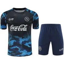 24/25 Napoli Black Blue Training Short Suit