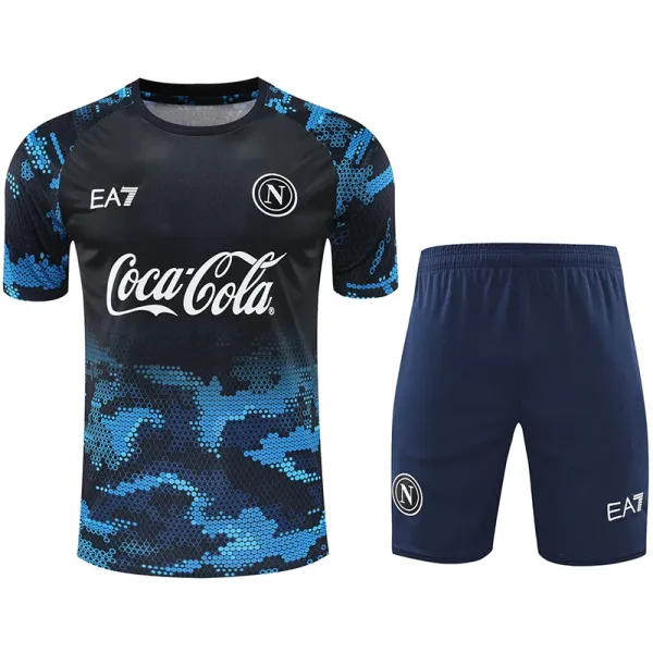 24/25 Napoli Black Blue Training Short Suit