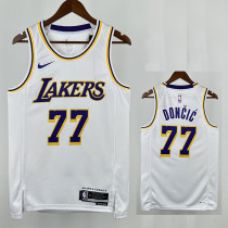 22/23 LAKERS DONCIC'#77 White Top Quality Hot Pressing NBA Jersey