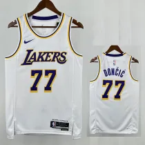 22/23 LAKERS DONCIC'#77 White Top Quality Hot Pressing NBA Jersey