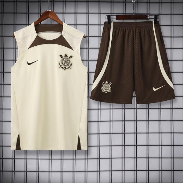 24/25  Corinthians Mud Yellow Tank top and shorts suit（泥黄）