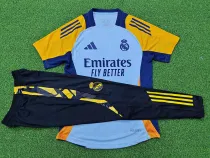 24/25 RMA Light Blue Player Version Suit  Soccer Jersey（Black pants）黑裤