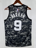 Sa Spurs PARKER # 9 Camouflage Top Quality Hot Pressing NBA Jersey