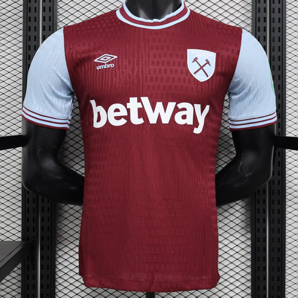 24/25 West Ham Home  Player Version Soccer Jersey