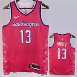 22/23 Wizards POOLE #13 Pink City Edition Top Quality Hot Pressing NBA Jersey